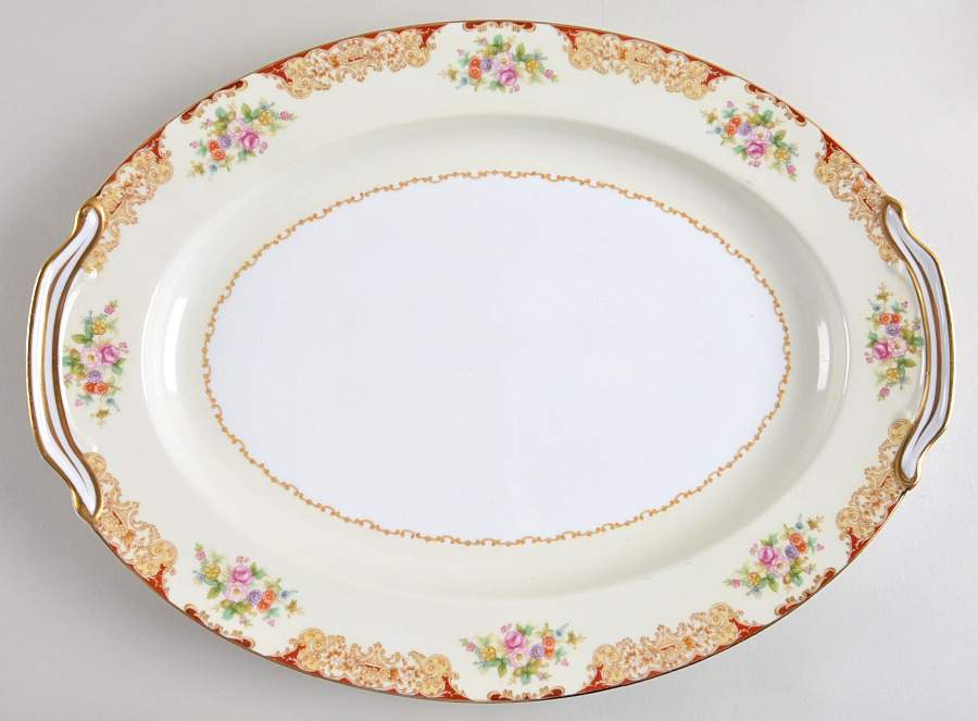Mystery #208 16" Oval Serving Platter by Noritake-1