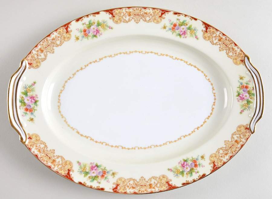 Mystery #208 11" Oval Serving Platter by Noritake-1