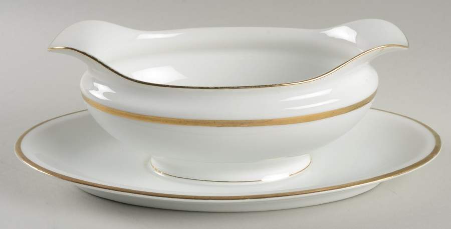 Mystery #228 Gravy Boat with Attached Underplate by Noritake-1