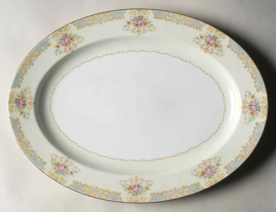 Mystery #234 16" Oval Serving Platter by Noritake-1