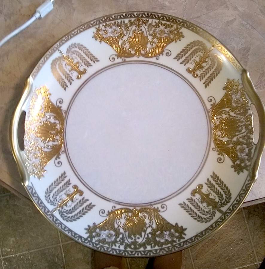 Mystery #28 Handled Cake Plate by Noritake-1