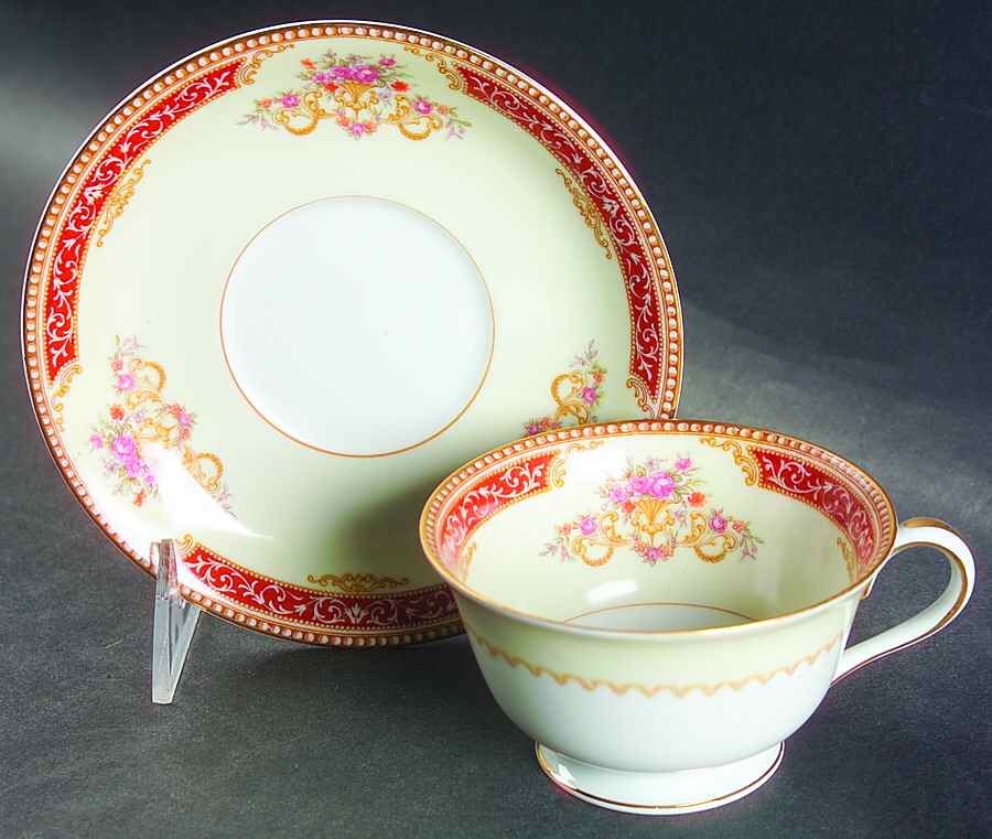 Mystery #36 Footed Cup & Saucer Set by Noritake-1