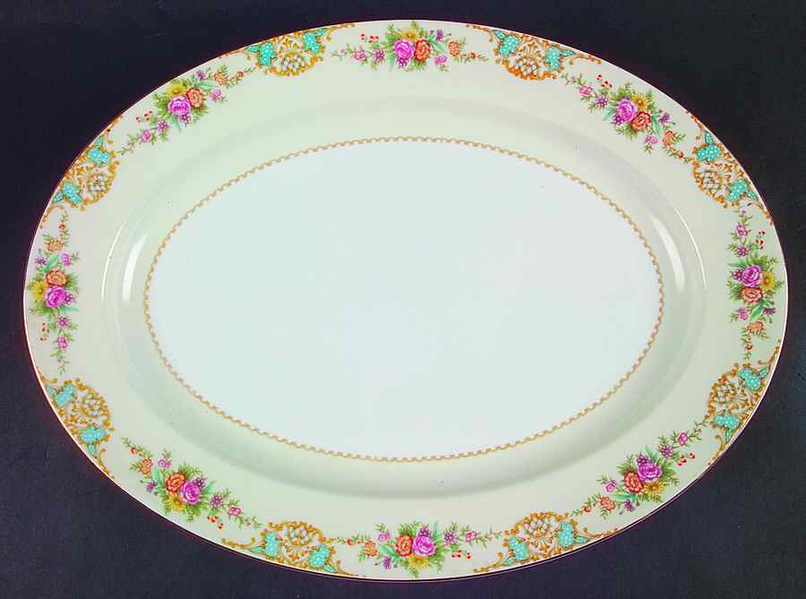 Mystery #37 16" Oval Serving Platter by Noritake-1