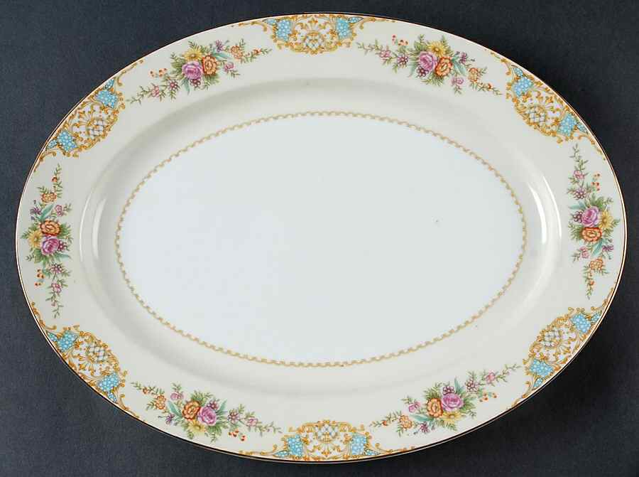 Mystery #37 13" Oval Serving Platter by Noritake-1