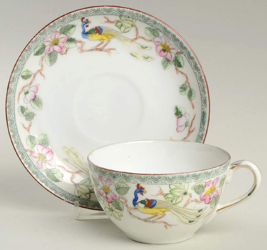Mystery #40 Flat Cup & Saucer Set by Noritake-1