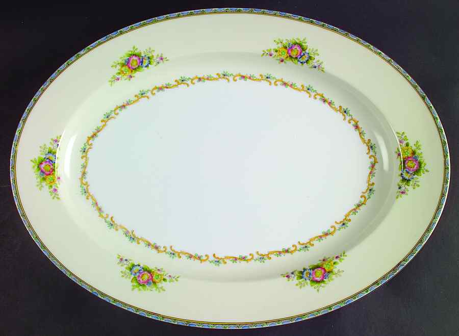 Mystery #42 16" Oval Serving Platter by Noritake-1