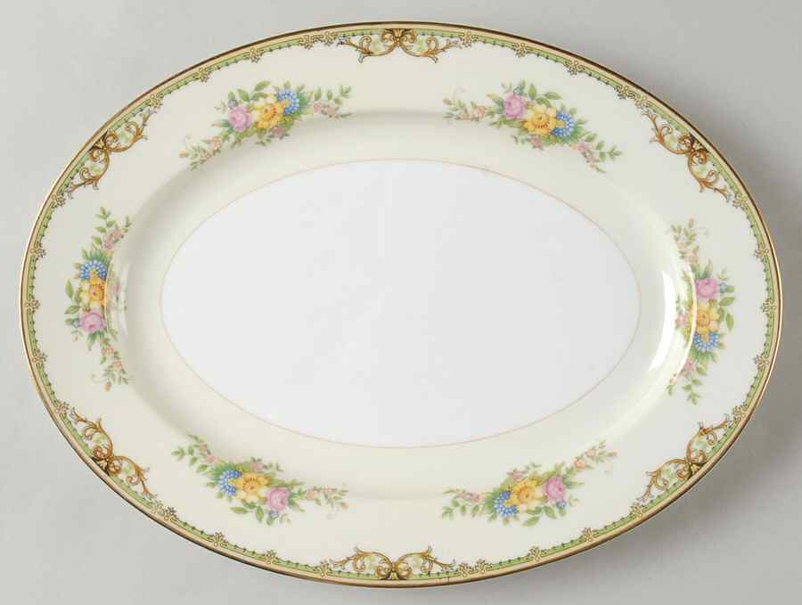 Mystery #50 11" Oval Serving Platter by Noritake-1