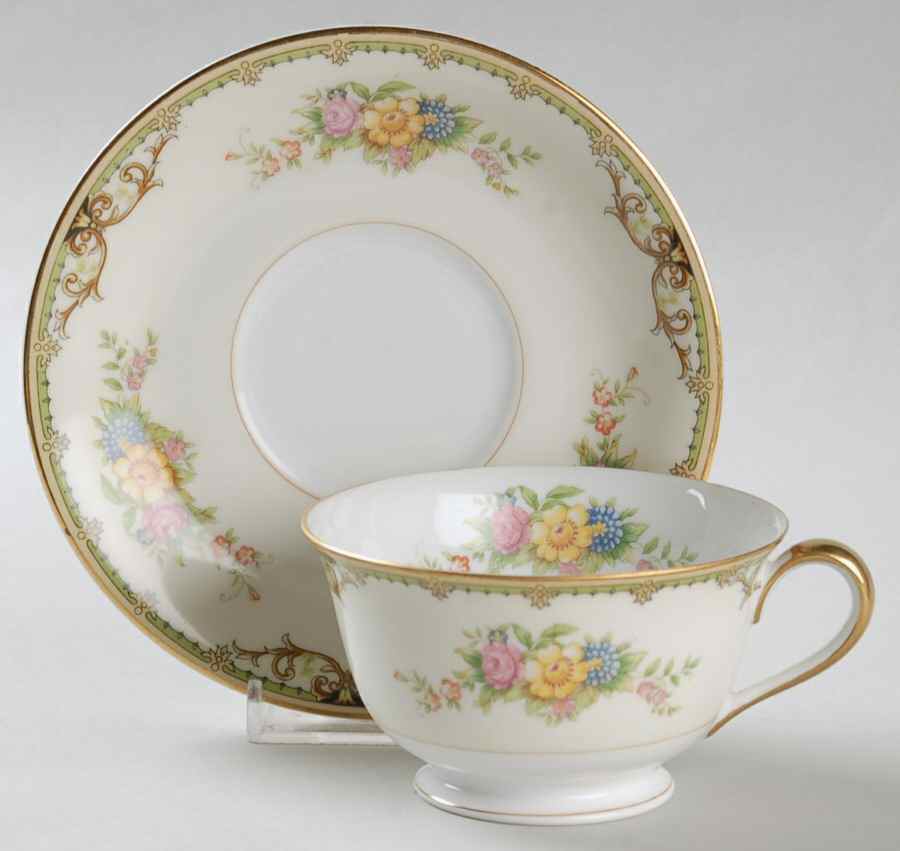 Mystery #50 Footed Cup & Saucer Set by Noritake-1