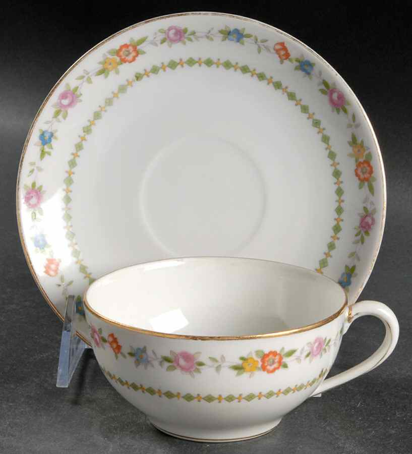 Mystery #70 Flat Cup & Saucer Set by Noritake-1