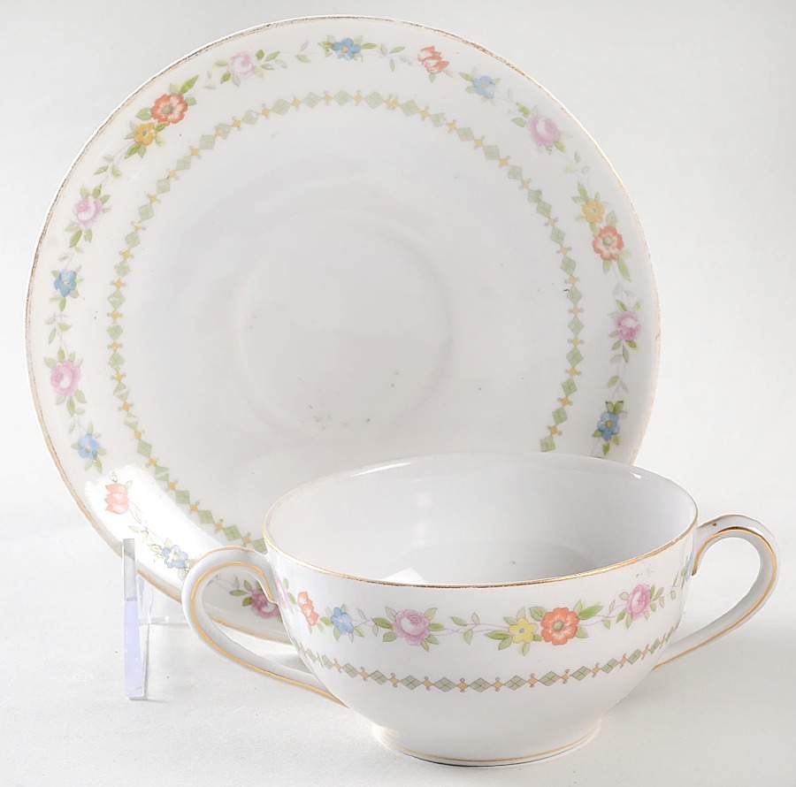 Mystery #70 Flat Bouillon Cup & Saucer by Noritake-1