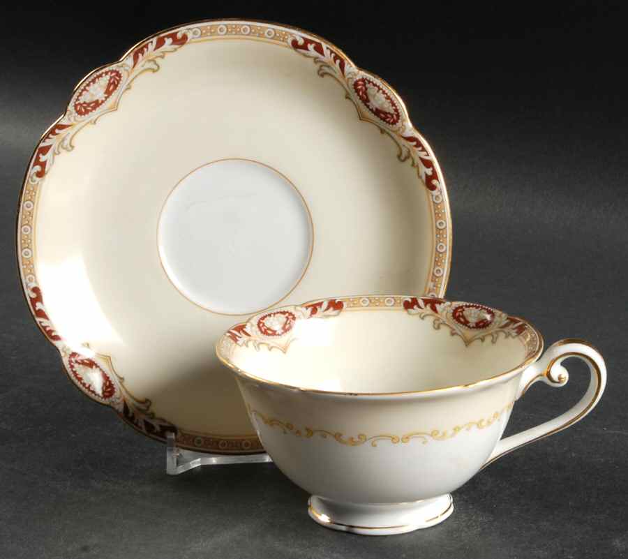 Mystery #71 Footed Cup & Saucer Set by Noritake-1