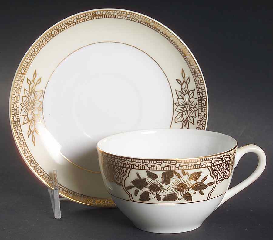 Mystery #75 Flat Cup & Saucer Set by Noritake-1