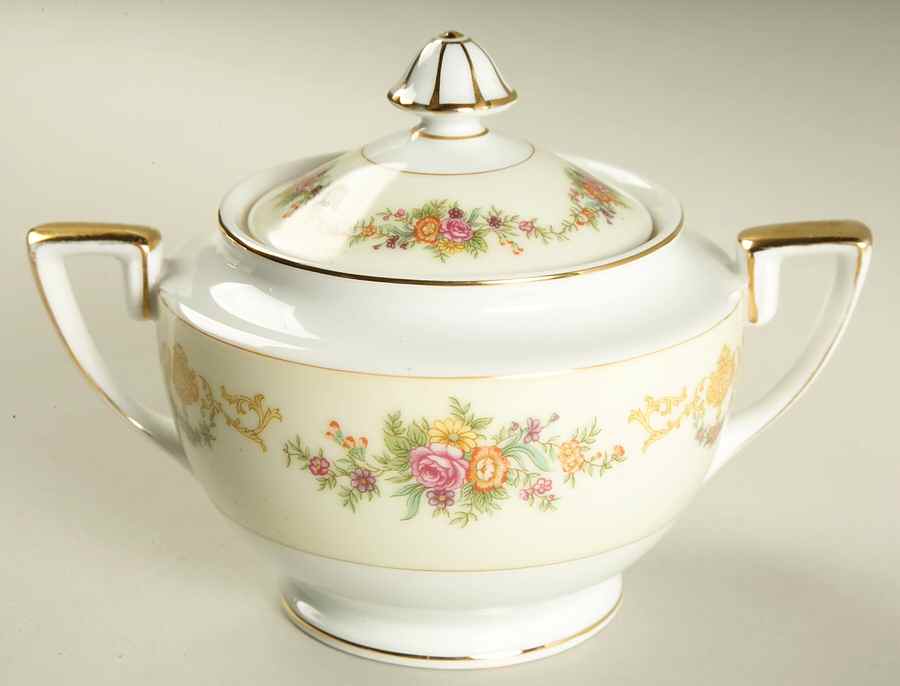 Mystery #77 Sugar Bowl & Lid by Noritake-1