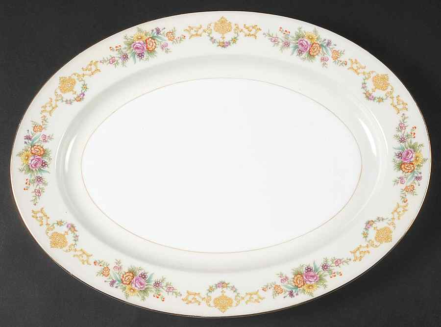Mystery #77 13" Oval Serving Platter by Noritake-1