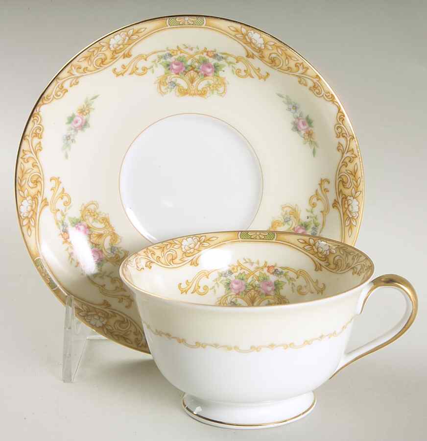 Mystery #89 Footed Cup & Saucer Set by Noritake-1