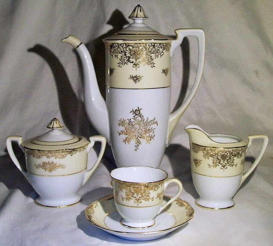 Mystery #93 Footed Demitasse Cup & Saucer Set by Noritake-1