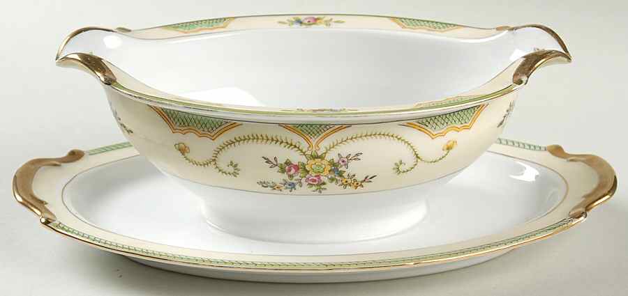 N101 Gravy Boat with Attached Underplate by Noritake-1