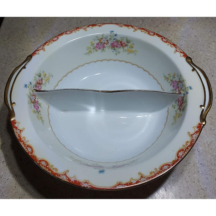 N106 Round Divided Vegetable Bowl by Noritake-1