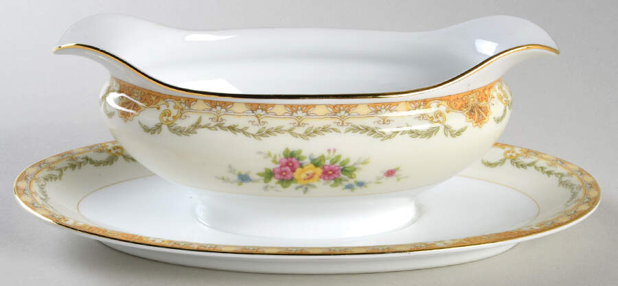 N119 Gravy Boat with Attached Underplate by Noritake-1