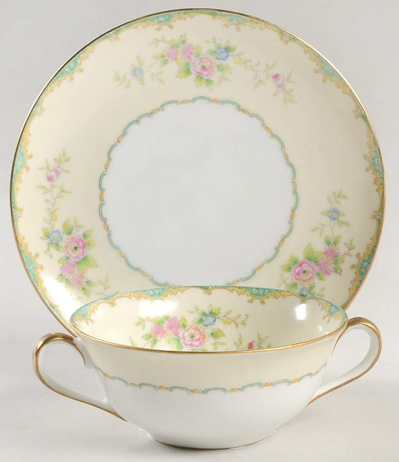 N13 Flat Cream Soup Bowl & Saucer Set by Noritake-1