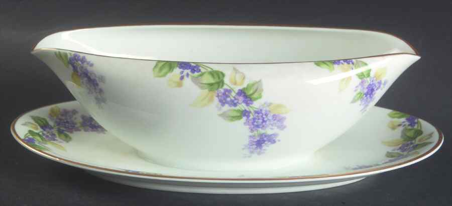 N137 Gravy Boat with Attached Underplate by Noritake-1