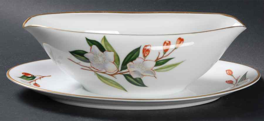 N144 Gravy Boat with Attached Underplate by Noritake-1