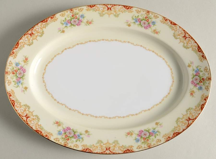 N153 11" Oval Serving Platter by Noritake-1