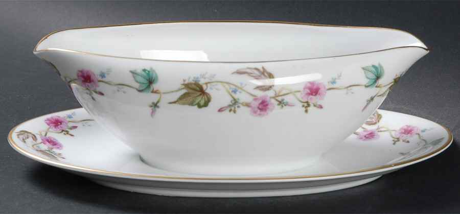 N168 Gravy Boat with Attached Underplate by Noritake-1