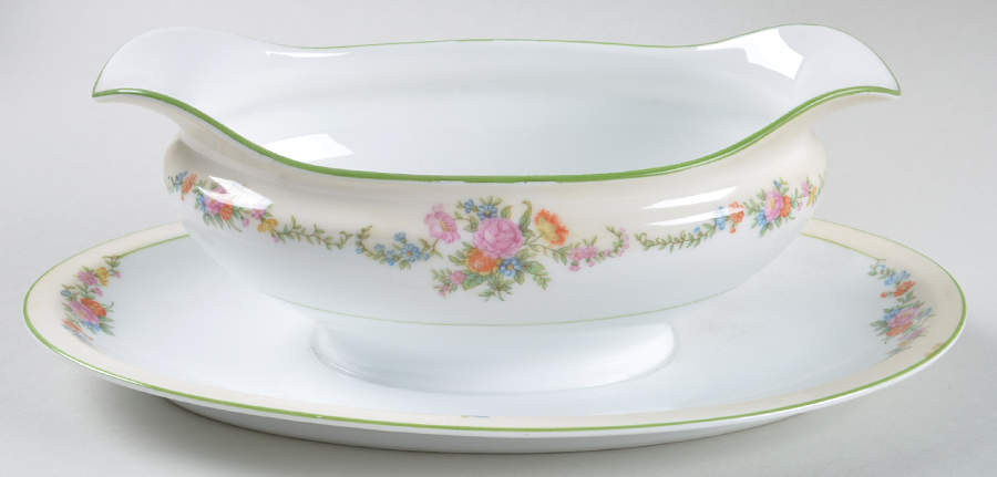 N190 Gravy Boat with Attached Underplate by Noritake-1