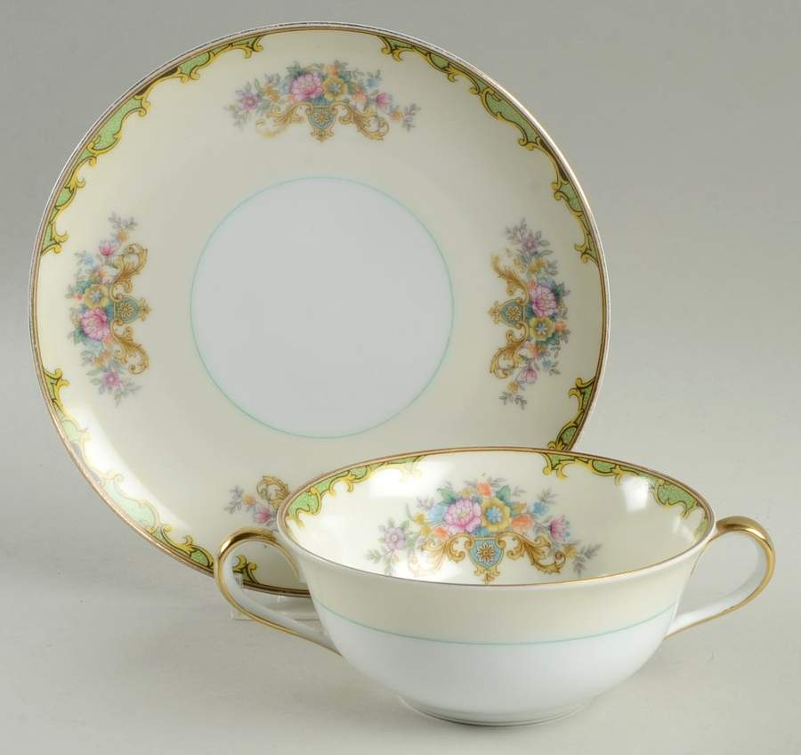 N204 Flat Cream Soup Bowl & Saucer Set by Noritake-1
