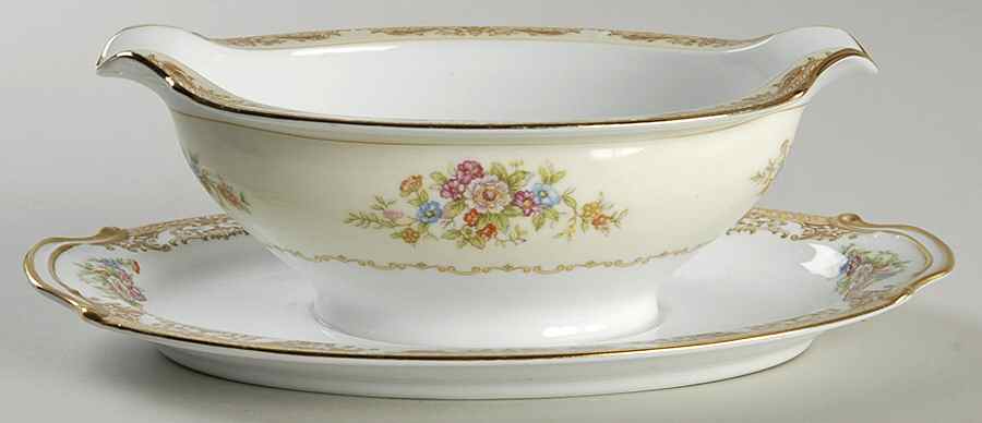 N216 Gravy Boat with Attached Underplate by Noritake-1