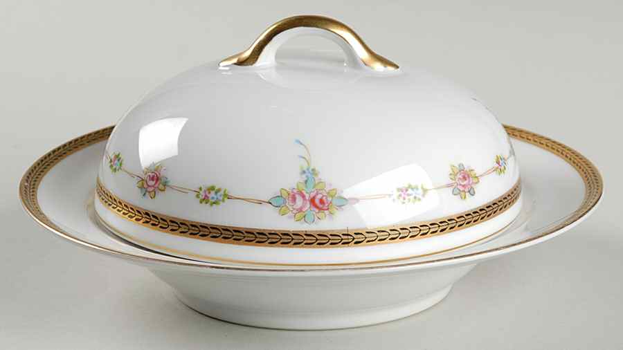 N224 Round Covered Butter by Noritake-1