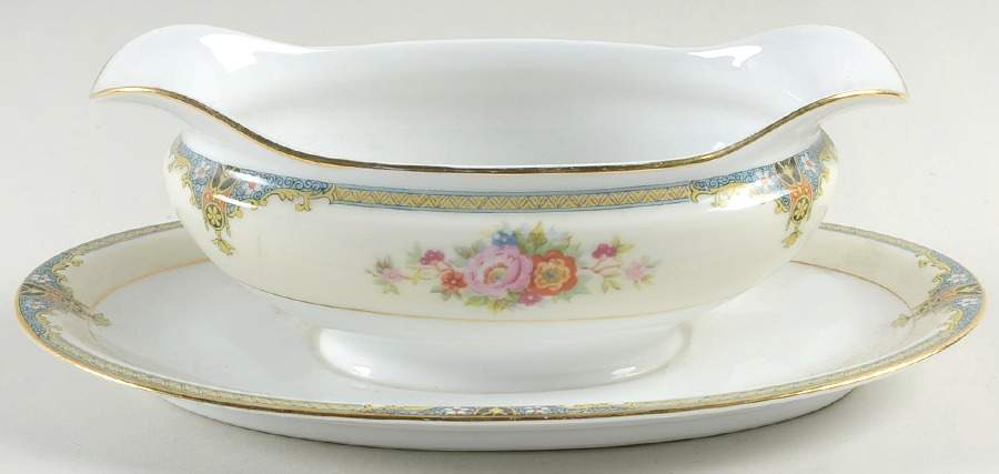 N23 Gravy Boat with Attached Underplate by Noritake-1