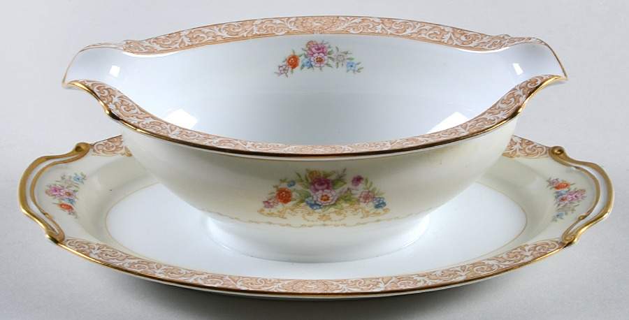 N231 Gravy Boat with Attached Underplate by Noritake-1