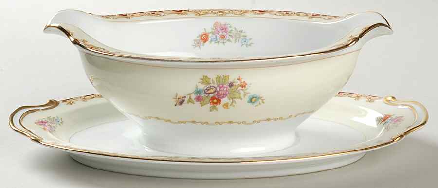 N234 Gravy Boat with Attached Underplate by Noritake-1