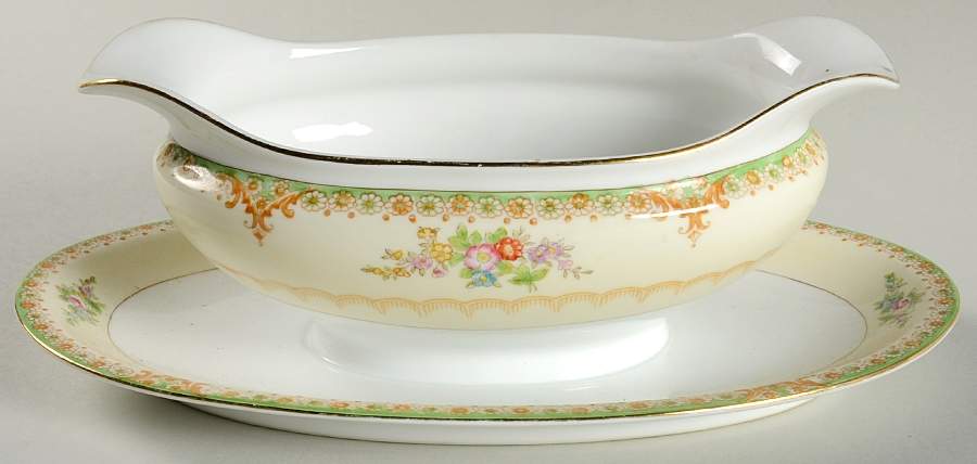 N236 Gravy Boat with Attached Underplate by Noritake-1
