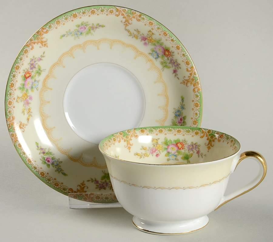 N236 Footed Cup & Saucer Set by Noritake-1