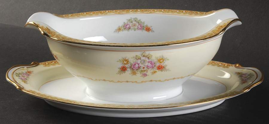 N244 Gravy Boat with Attached Underplate by Noritake-1