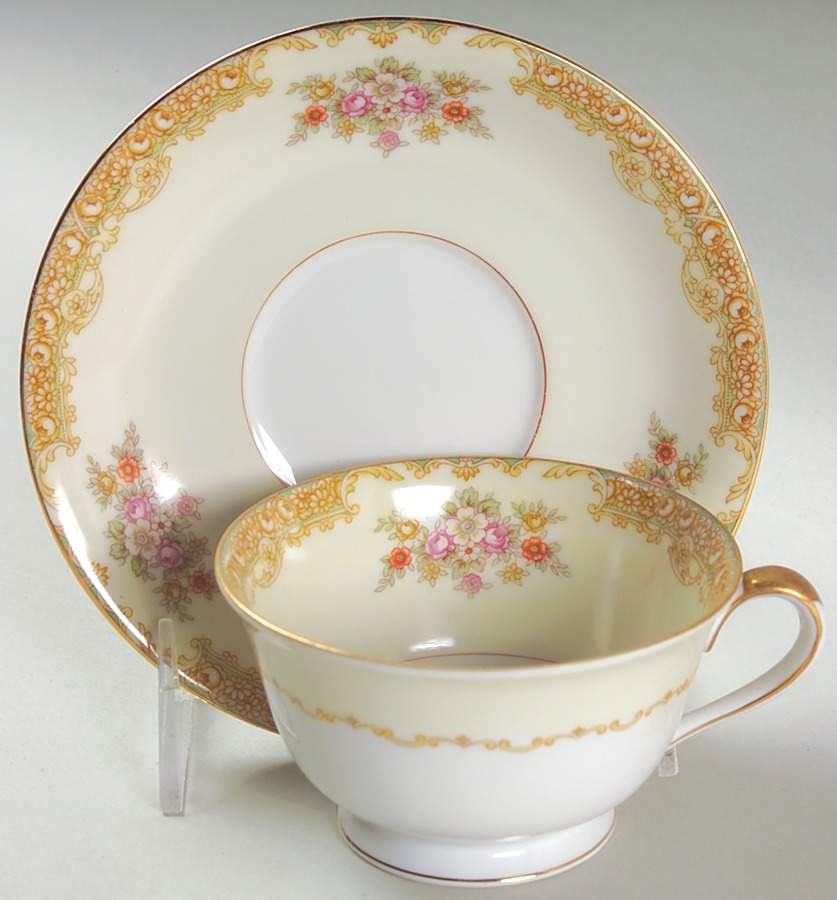 N244 Footed Cup & Saucer Set by Noritake-1