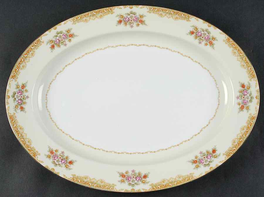 N244 16" Oval Serving Platter by Noritake-1