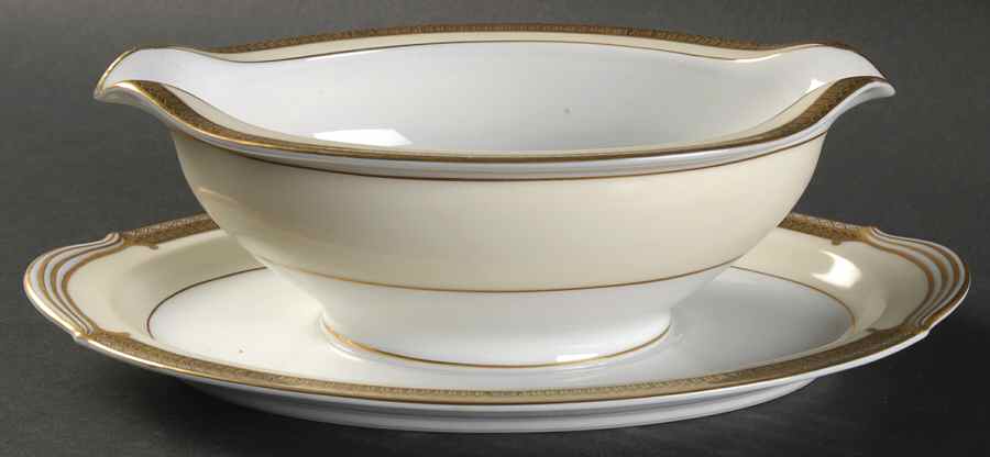 N254 Gravy Boat with Attached Underplate by Noritake-1