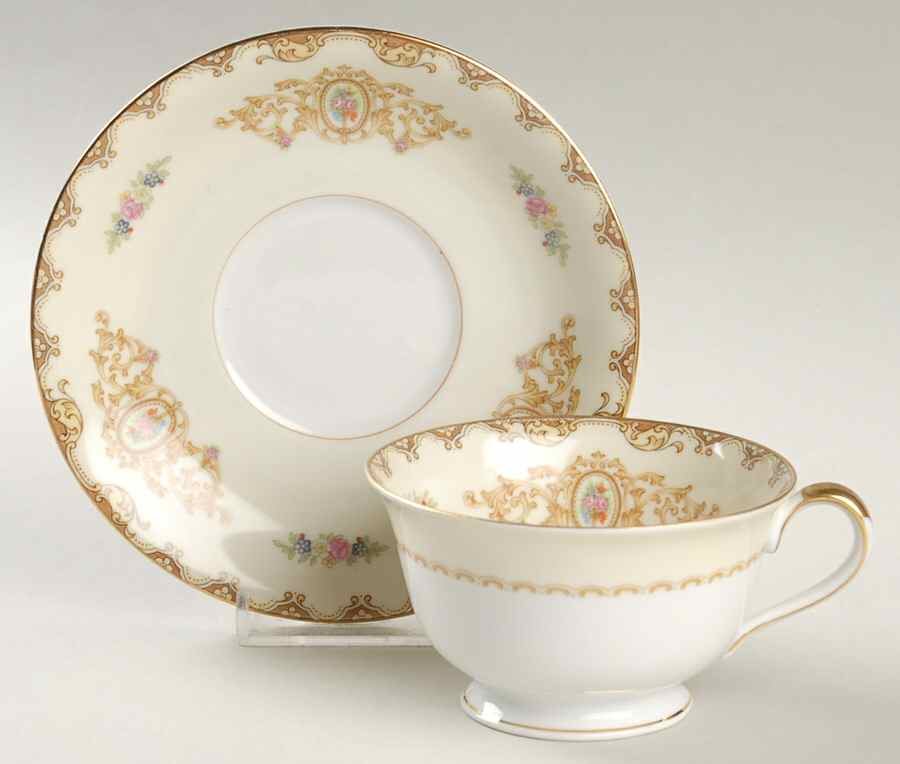 N257 Footed Cup & Saucer Set by Noritake-1