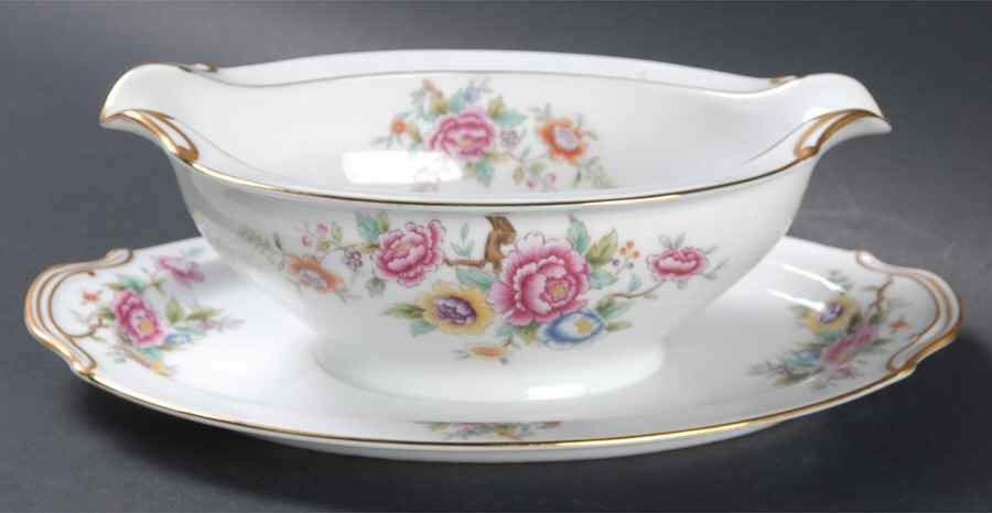 N26 Gravy Boat with Attached Underplate by Noritake-1