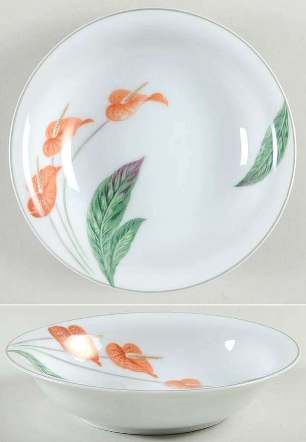 Waikiki (Gray Trim) Fruit/Dessert (Sauce) Bowl by Noritake-1