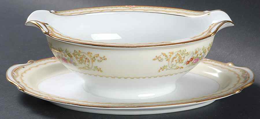 N298 Gravy Boat with Attached Underplate by Noritake-1
