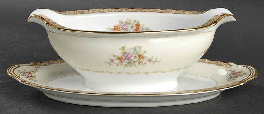 N30 Gravy Boat with Attached Underplate by Noritake-1