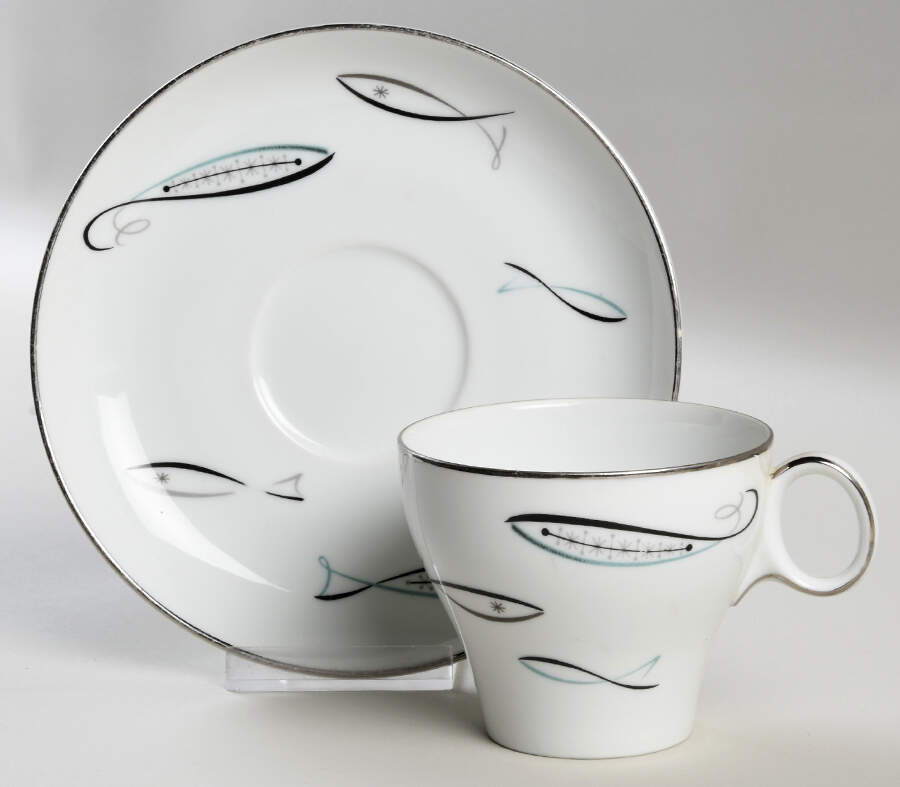 1359 Flat Cup & Saucer Set by Noritake-1