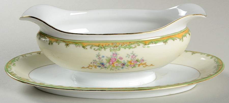 N310 Gravy Boat with Attached Underplate by Noritake-1