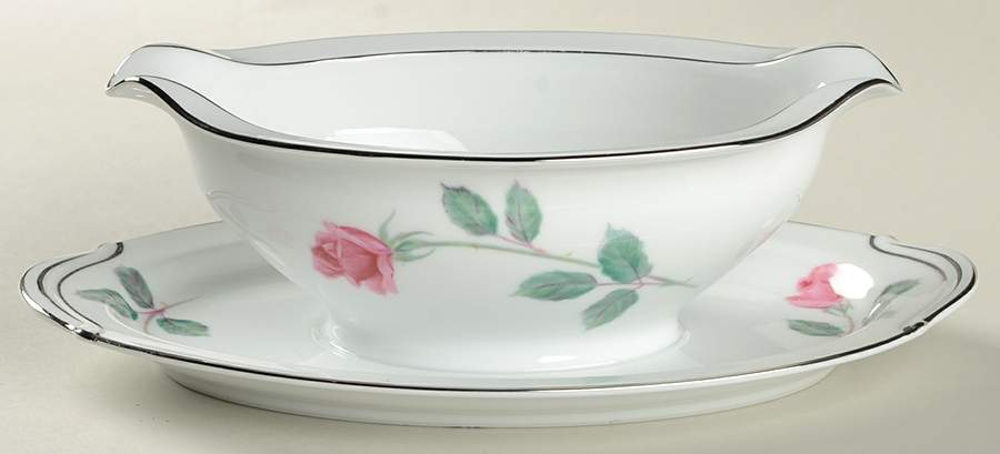 N34 Gravy Boat with Attached Underplate by Noritake-1