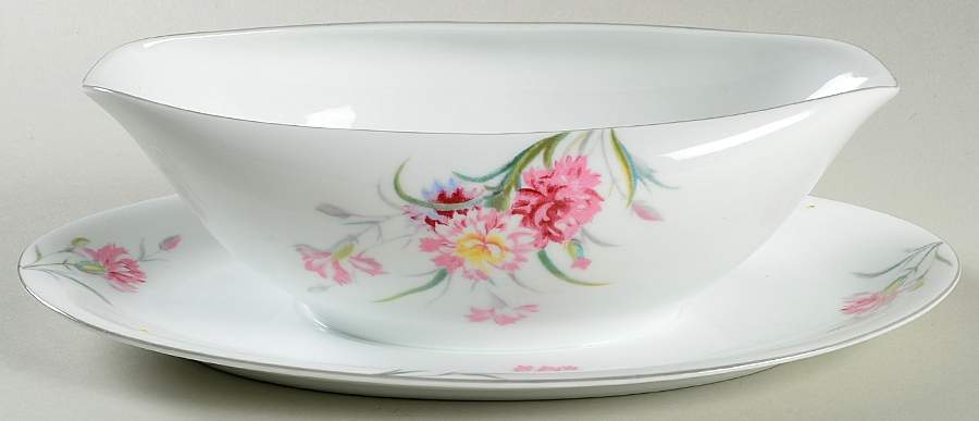 N344 Gravy Boat with Attached Underplate by Noritake-1